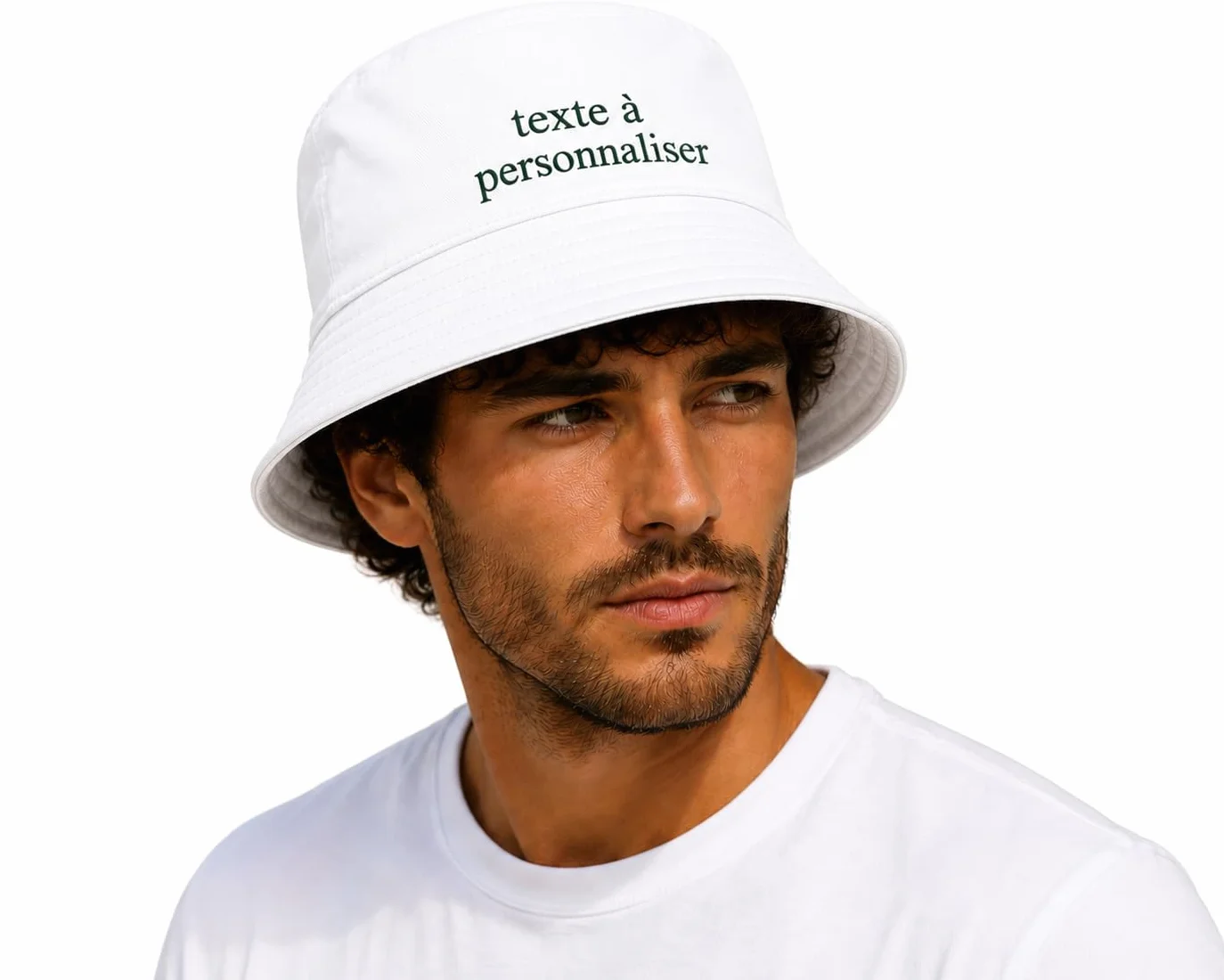 Chapeau Personnalisé Bob Texte Cadeau Unique Été Festival Streetwear