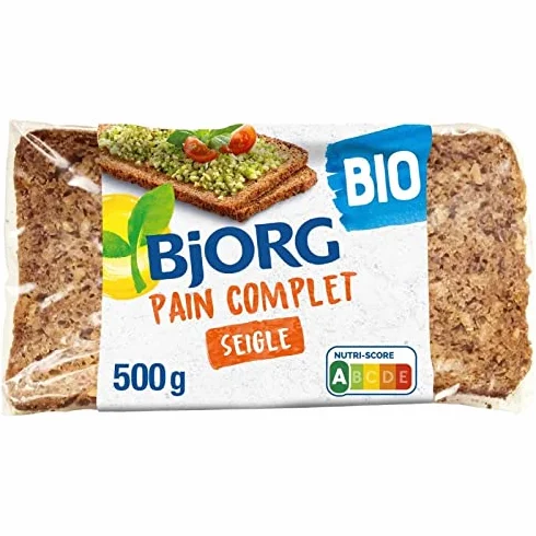 BJORG - Pain Complet Seigle 500 G - Lot De 4 - Offre Special
