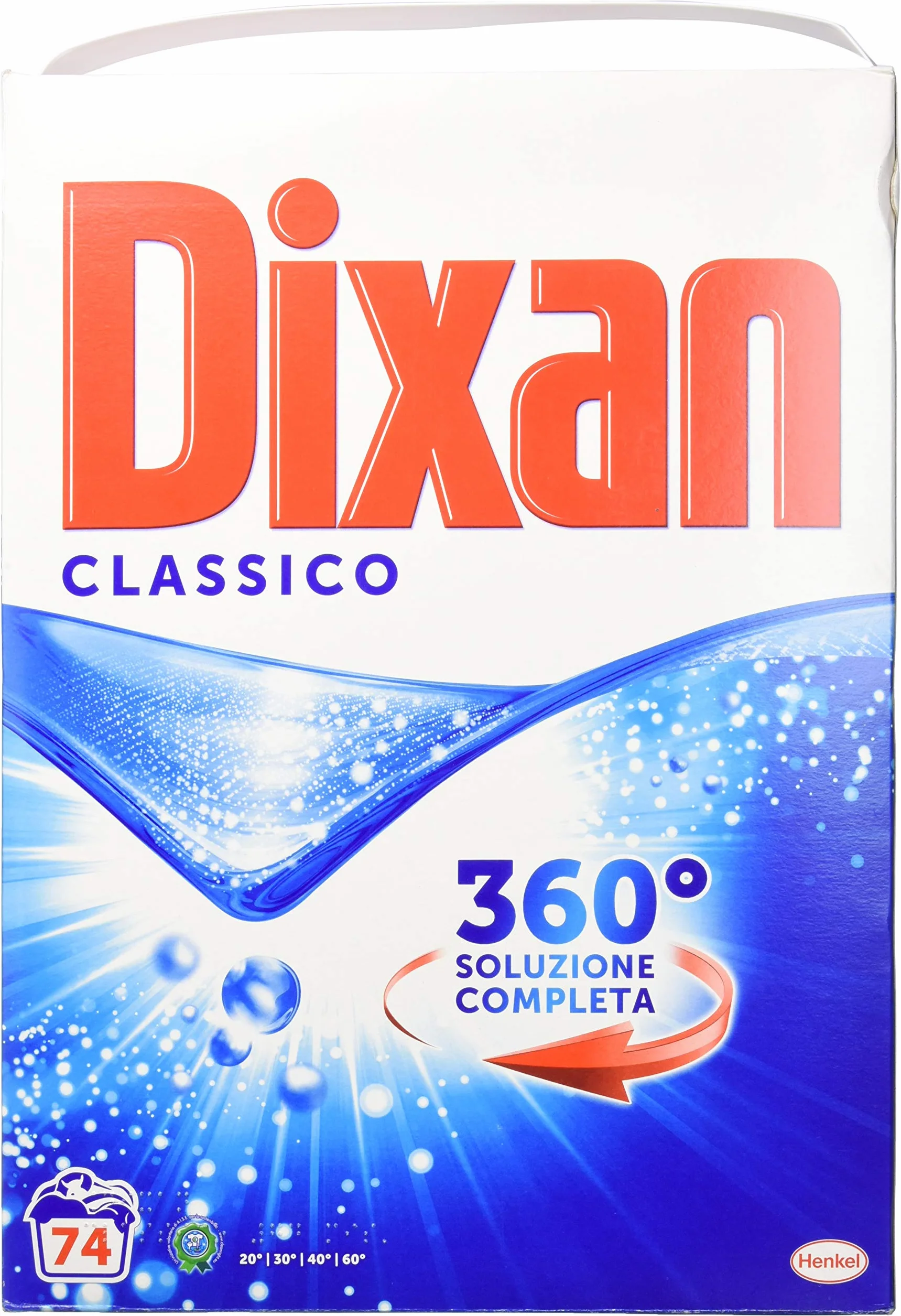 Dixan Classico Détergent en Poudre Deep Clean pour Éliminer les Taches Tenaces, Composé de 74 Lavages