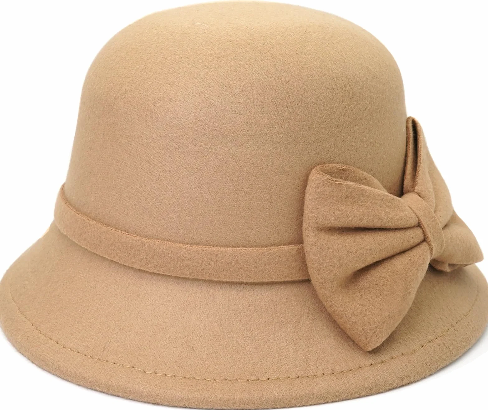 Chapeau cloche en feutre vintage Fedora pour femme