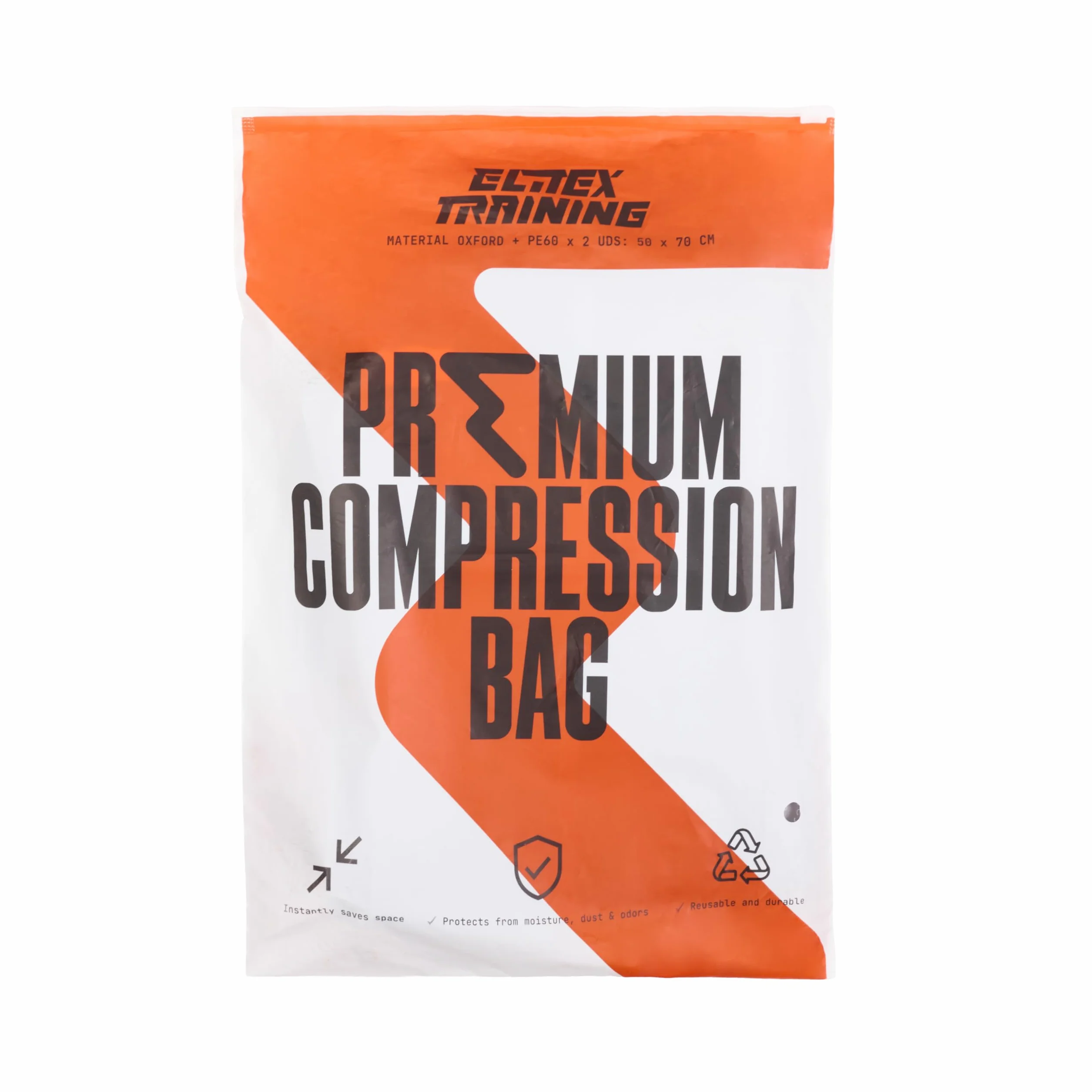 Elitex Sac de compression 50 x 70 cm avec pompe manuelle Lot de 2