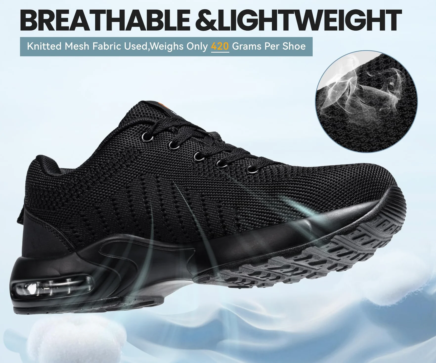 DYKHMILY Chaussures de Sécurité Hommes Femmes Légère Chaussures de Travail Confortable Basket de Securite Embout Acier Chaussures Chantiers Industrie Amorti Respirante