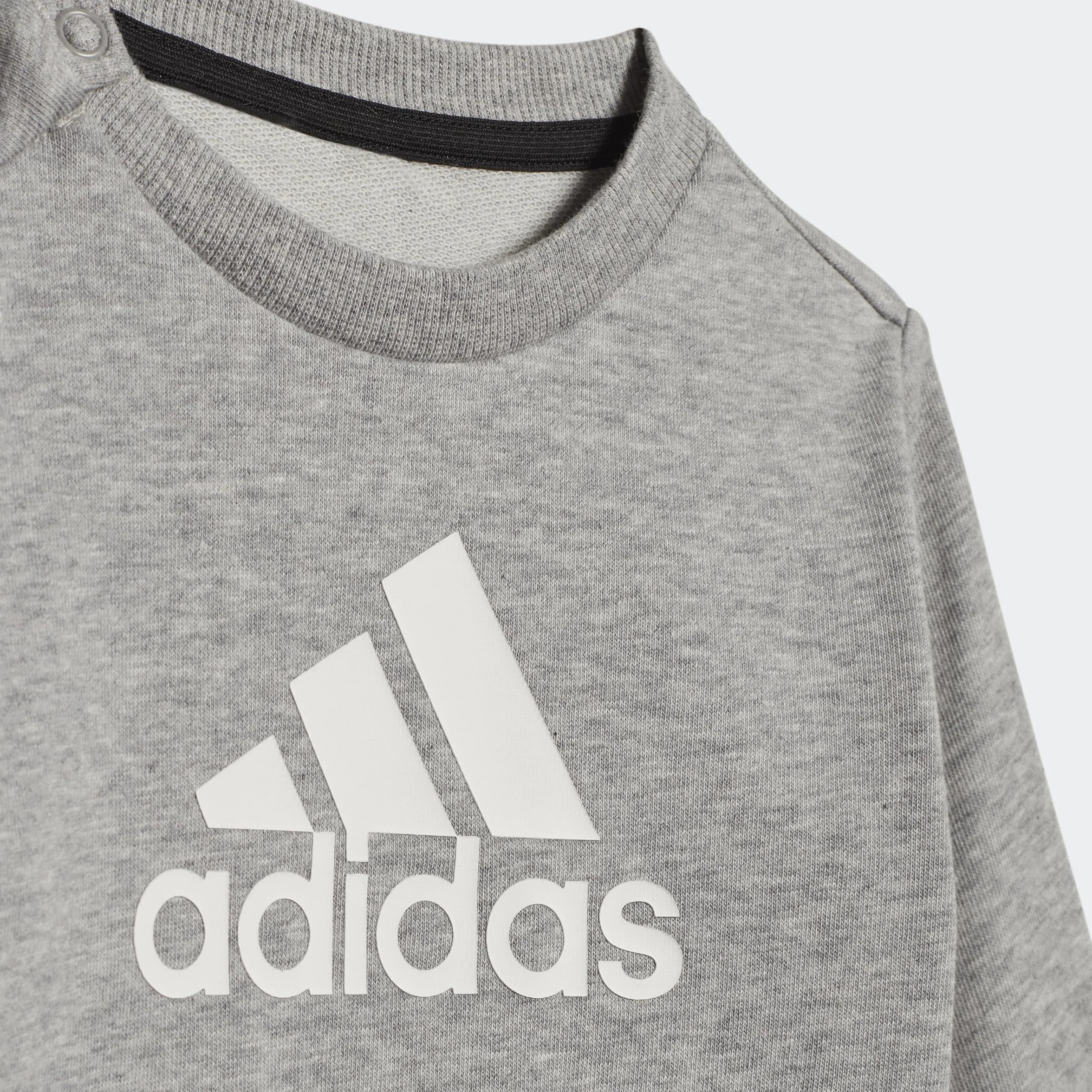 Adidas Badge Of Sport French Terry Jogger, survêtement bébé, gris moyen chiné/blanc, 18-24 mois