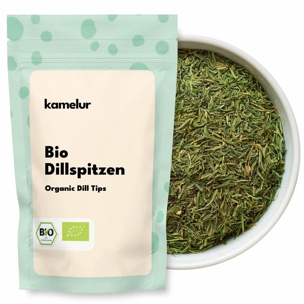 Kamelur 250g de pointes d'aneth BIO séchées, de délicieuses épices bio sans additifs