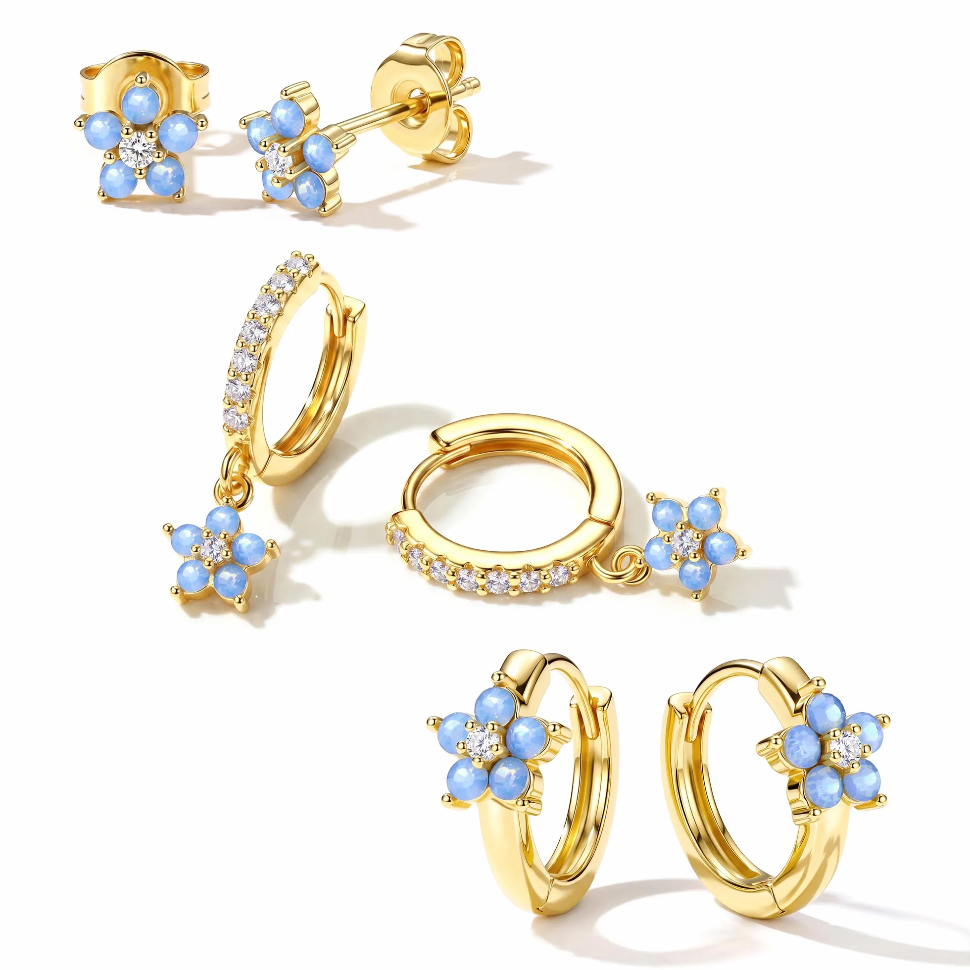Boucles d'oreilles Femme Acier Inoxydable Creole Argent Plaquée Or 14K Chriscoco