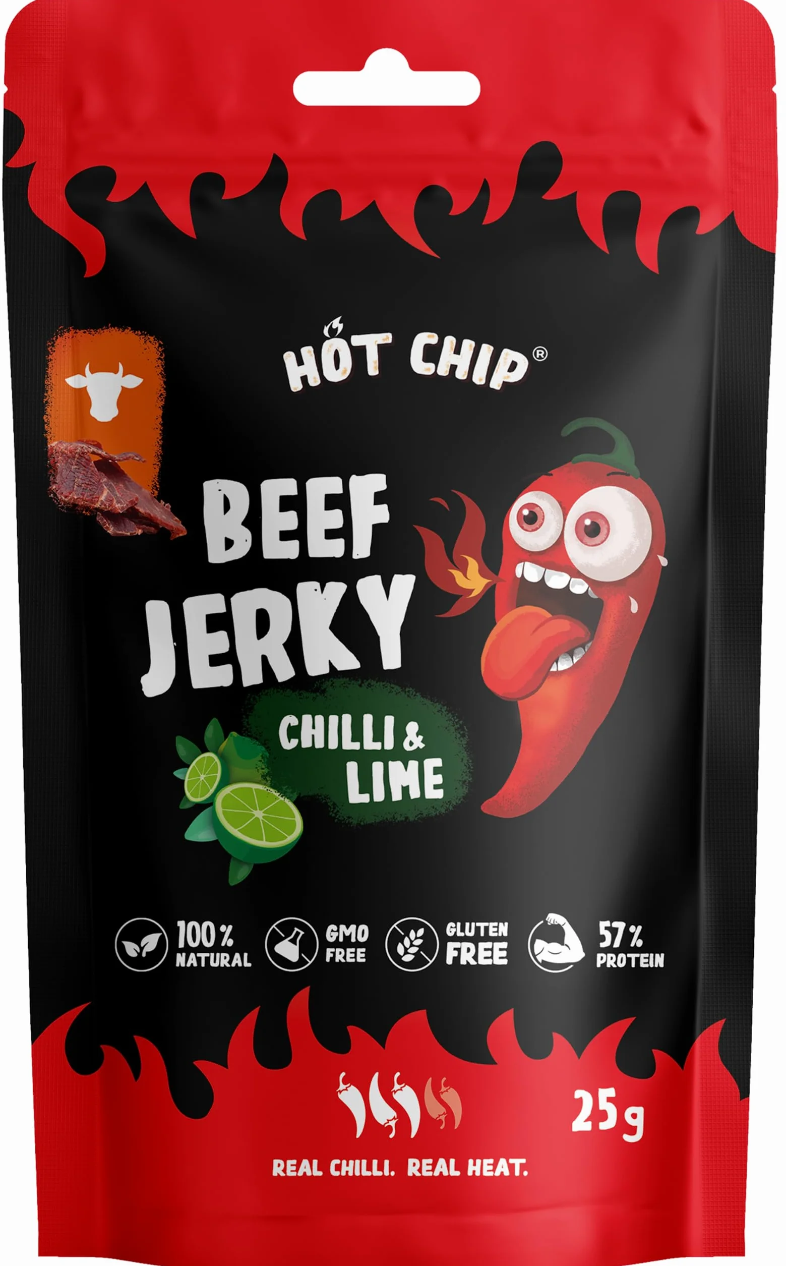 HOT CHIP JERKY CHILLI AND LIME 25 g