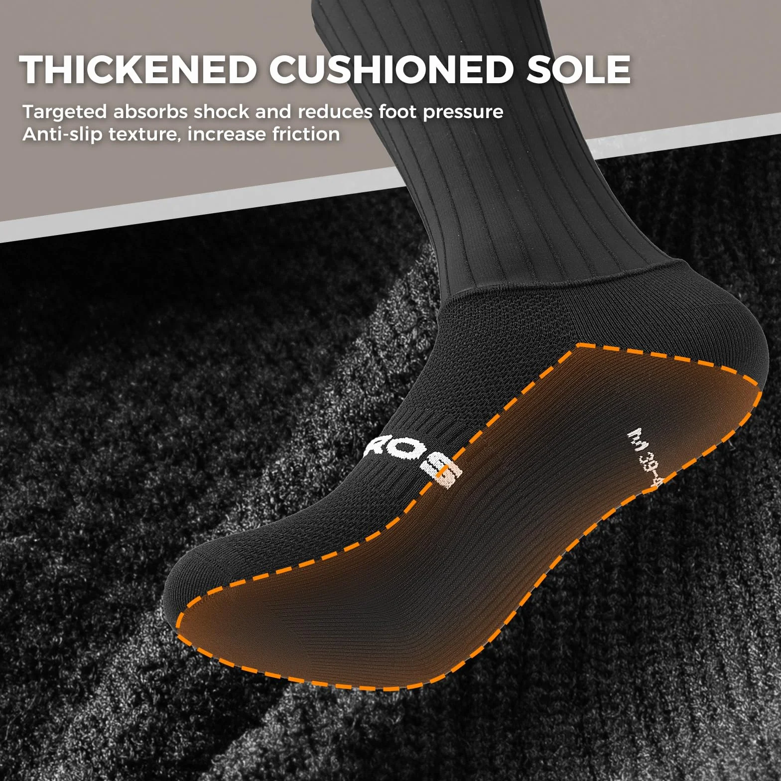 ROCKBROS Chaussettes Vélo Route VTT Aéro Compression Antibactériennes Anti-Odeur Séchage Rapide Cyclisme Course Randonnée