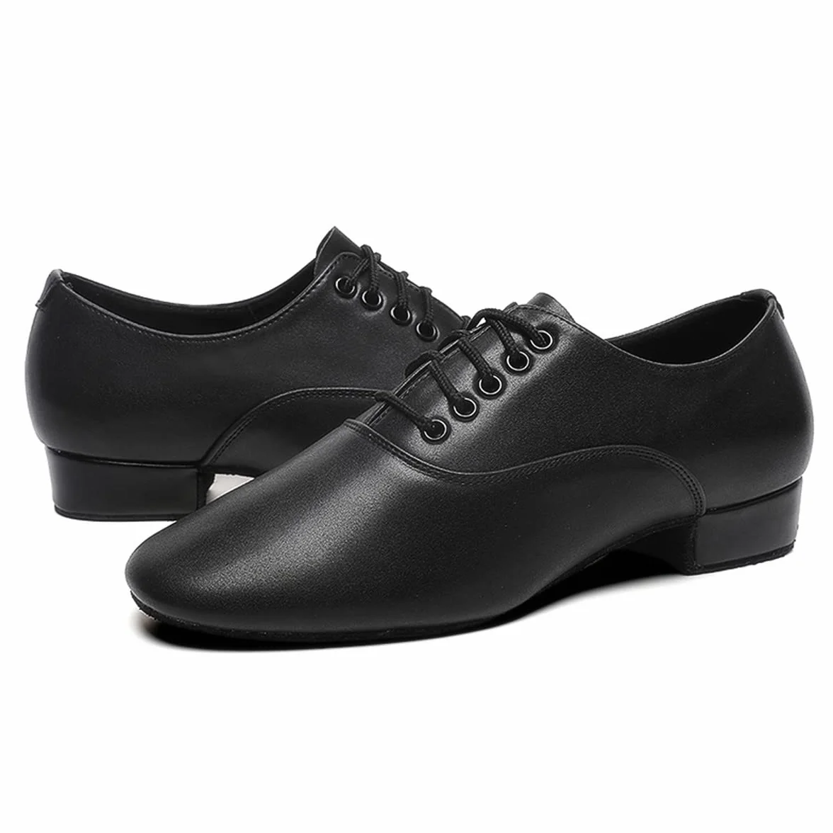 Chaussures de danse homme cuir noir tango salsa