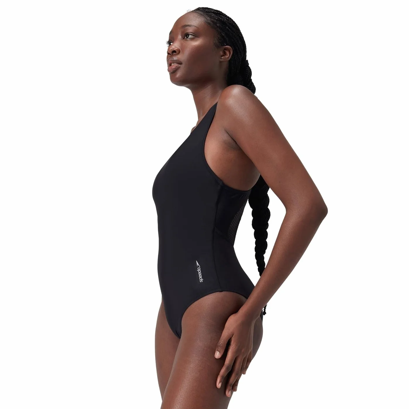 Speedo Solid Scoop Mesh 1 Piece Swimsuit Maillot de Bain Femme