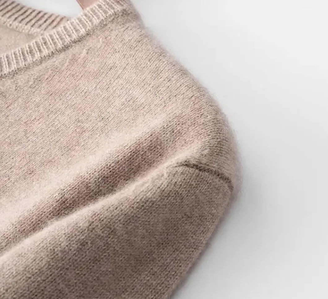 Pull en Cachemire à Col en V pour Hommes Tricoté Décontracté