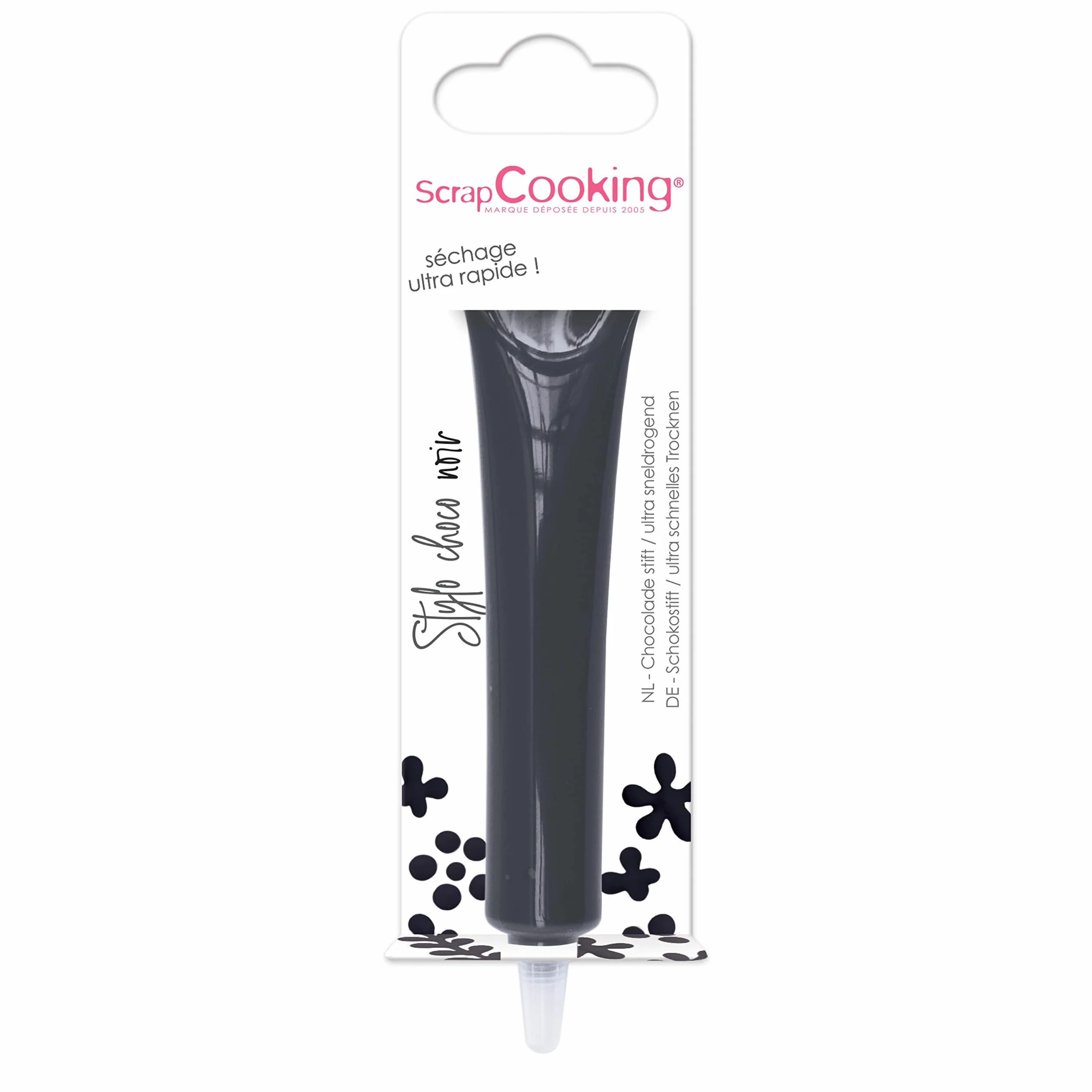 ScrapCooking - Stylo Choco Noir - Crayon Alimentaire Pâtisserie 25 g - Stylo Décoratif Comestible - Écrire & Dessiner sur Desserts, Gâteaux & Biscuits Anniversaire Halloween - 6810
