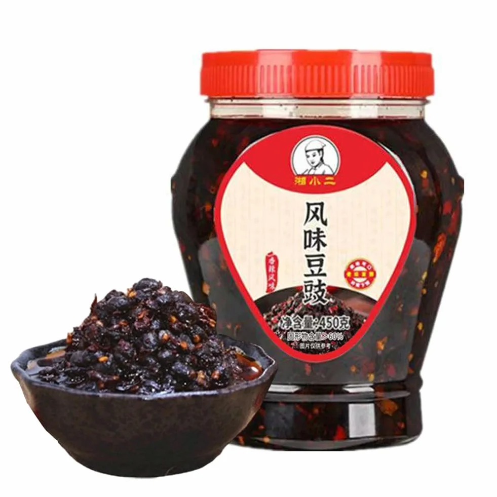 DAMAICHUHAI 16oz (450g) Fermented Black Bean Chili Paste Sauce – Spicy Douchi, Sichuan Hot Bean Sauce, Versatile Chinese Cooking Condiment for Stir Fry, Dipping, and Marinating