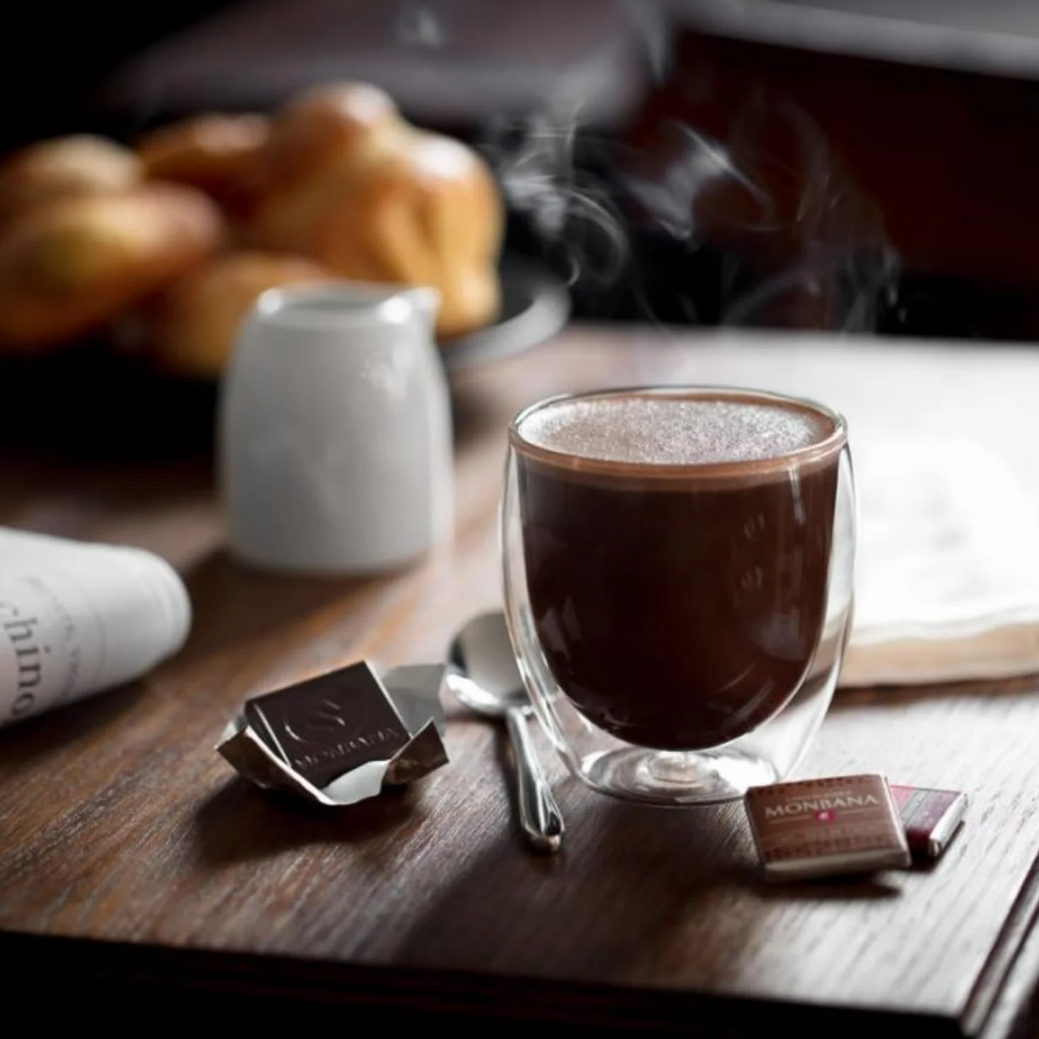MONBANA | 20 sachets de chocolat TRADITION - SALON DE THÉ | Doses individuelles de 20 g de chocolat en poudre à déguster tout au long de la journée