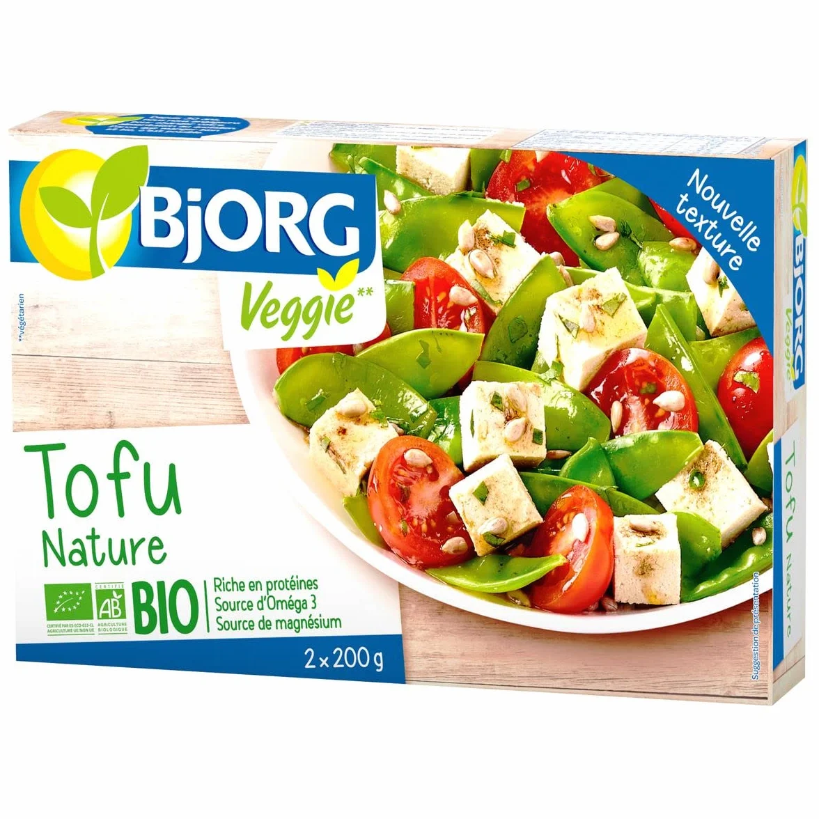 Lot de 3 unités *** BJORG Tofu nature bio 2x200g