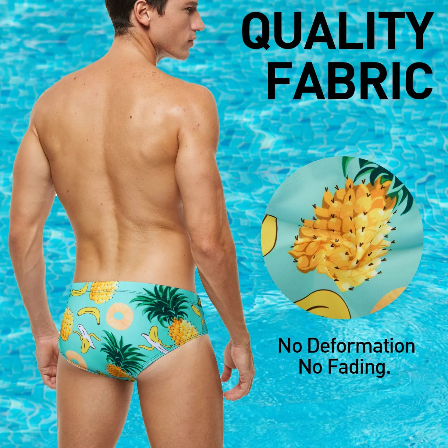 Arcweg Maillot de Bain Homme Slip Doublure Rembourré Amovible Cordon de Serrage
