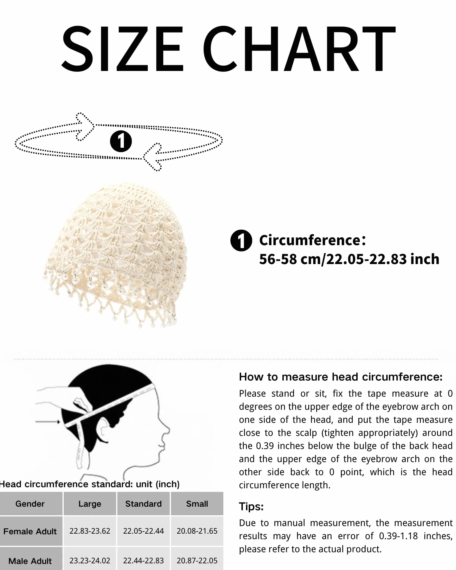 Chapeau léger fait main en crochet bohème avec bordure perlée