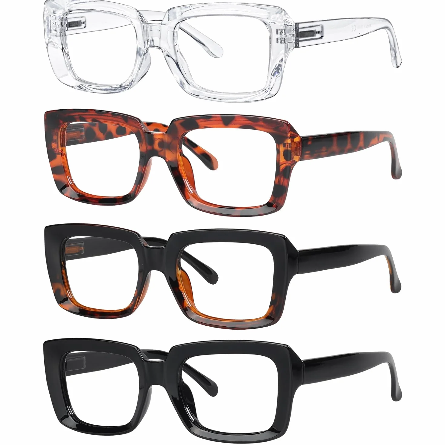 eyekepper Lunettes de Lecture pour Femmes Grande Carré avec Charnières à Ressort