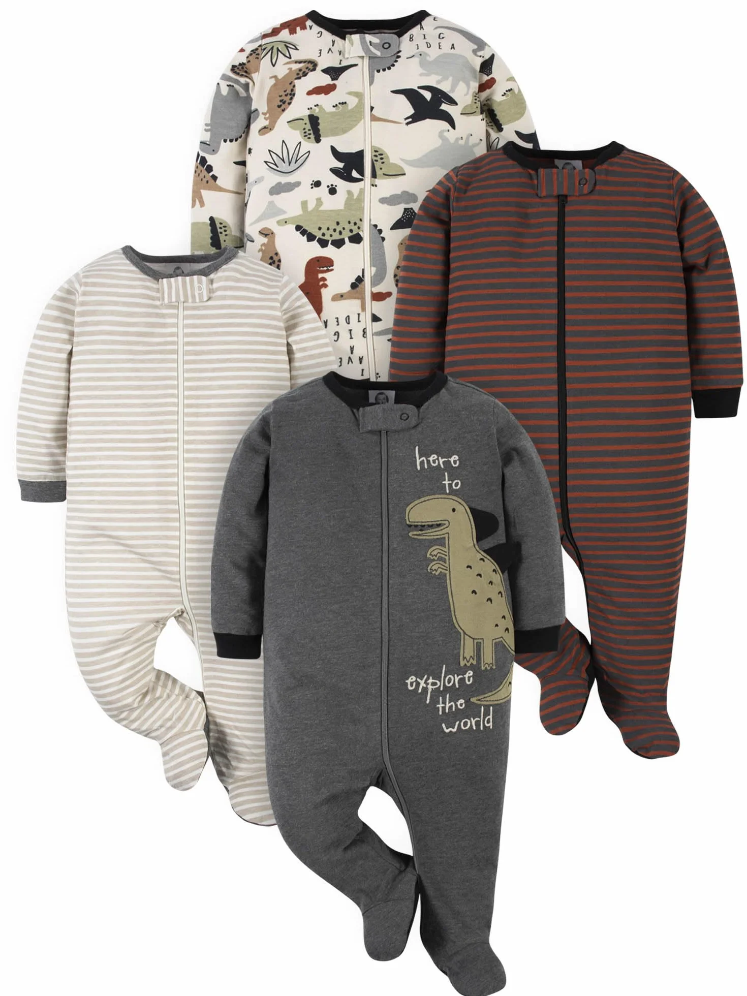 Gerber Sleep 'N Play Footie Pantoufles pour bébés et bambins lot de 4