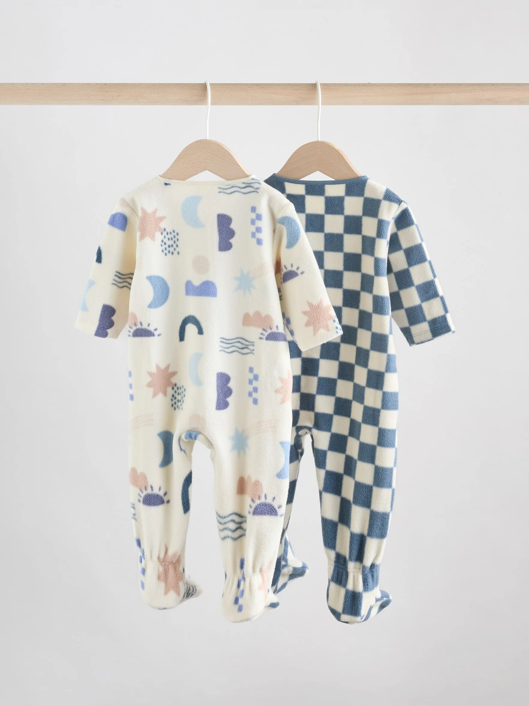 NEXT Bébé garçon Dors-Bien Micro-Polaire zippée Double-Sens Lot de 2