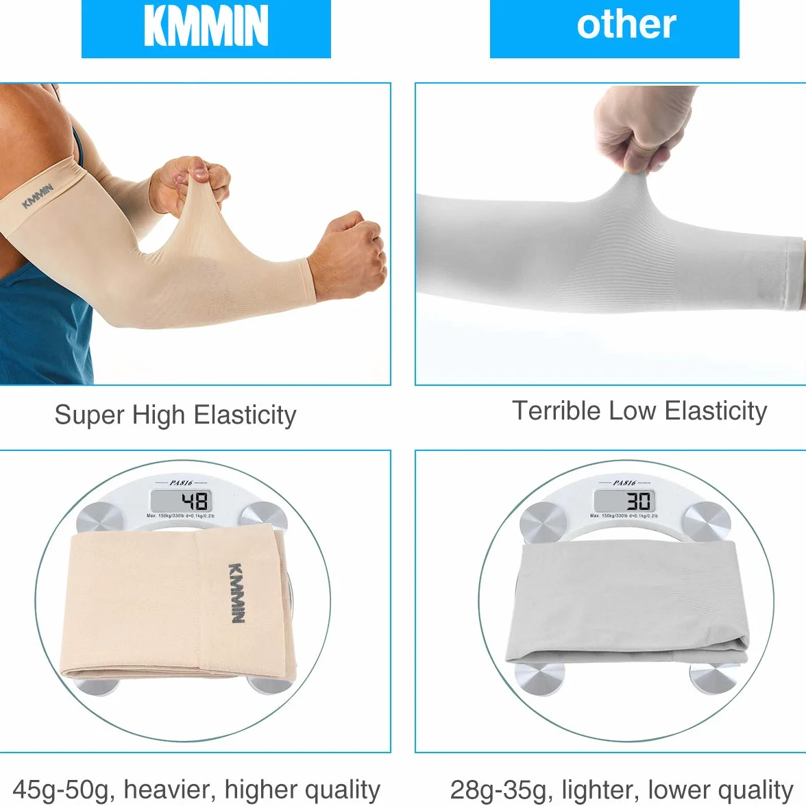KMMIN manches longues UPF 50 protection UV cyclisme golf basket-ball hommes femmes