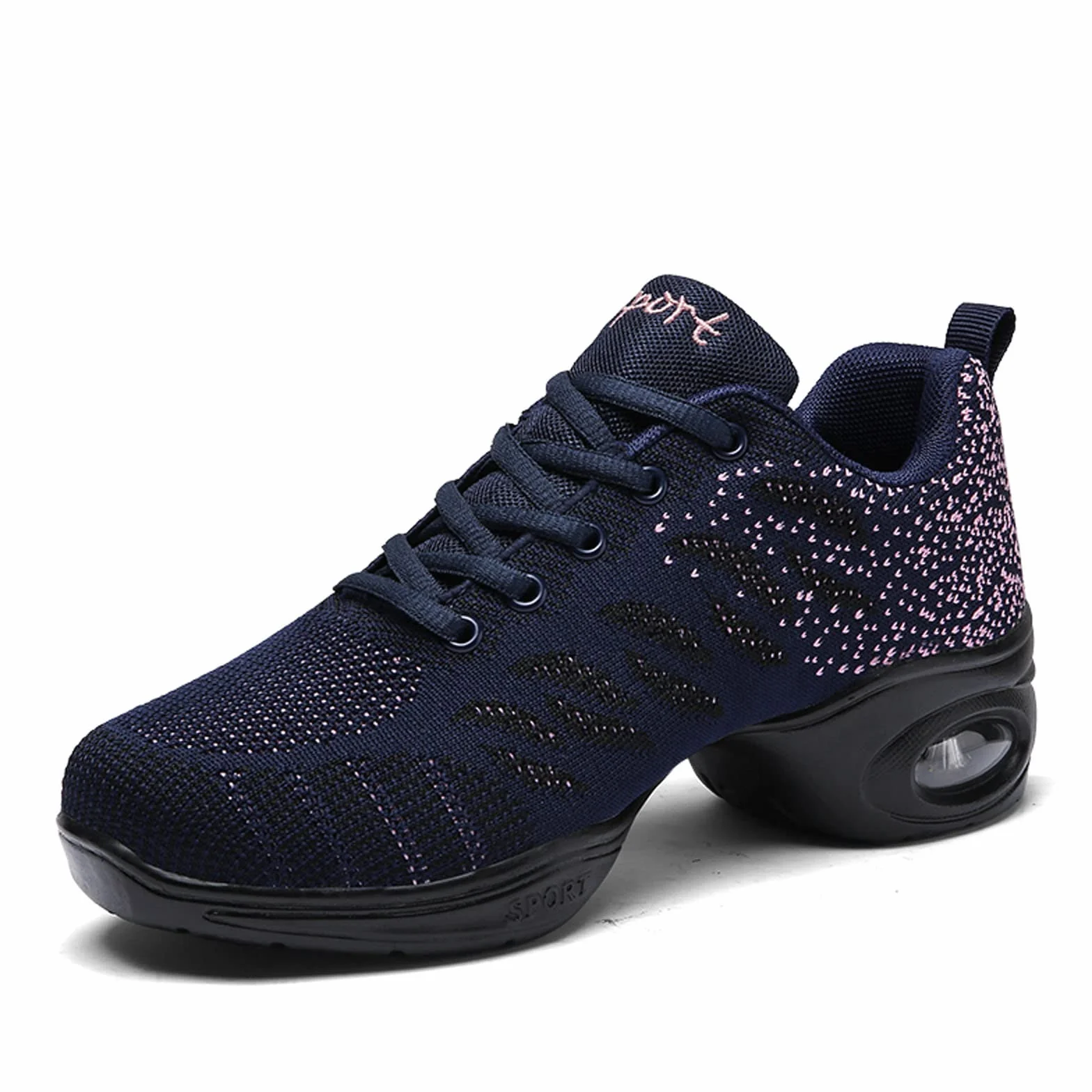 Chaussures de Jazz Femme à Lacets Baskets Danse Semelles Divisées