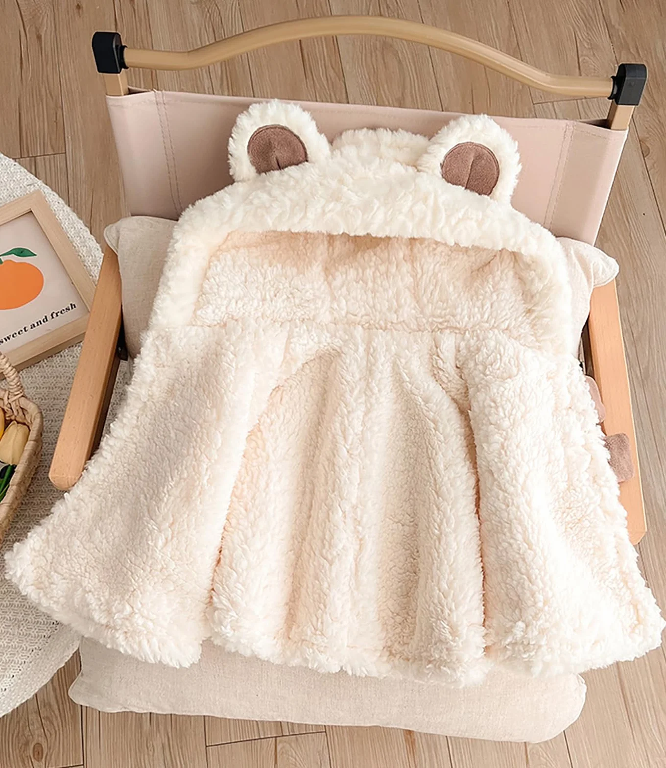 Mignon Cape à Capuche Bébé Garçon Filles Sweat Laine Poncho Coupe-Vent Hiver Automne Vêtements Extérieur Chaude Châle Enfants 0-3ans