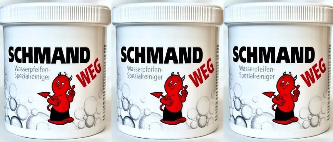 3 x eau Nettoyant spécial Weg de Schmand. Pour Pipes en Verres et narguilés