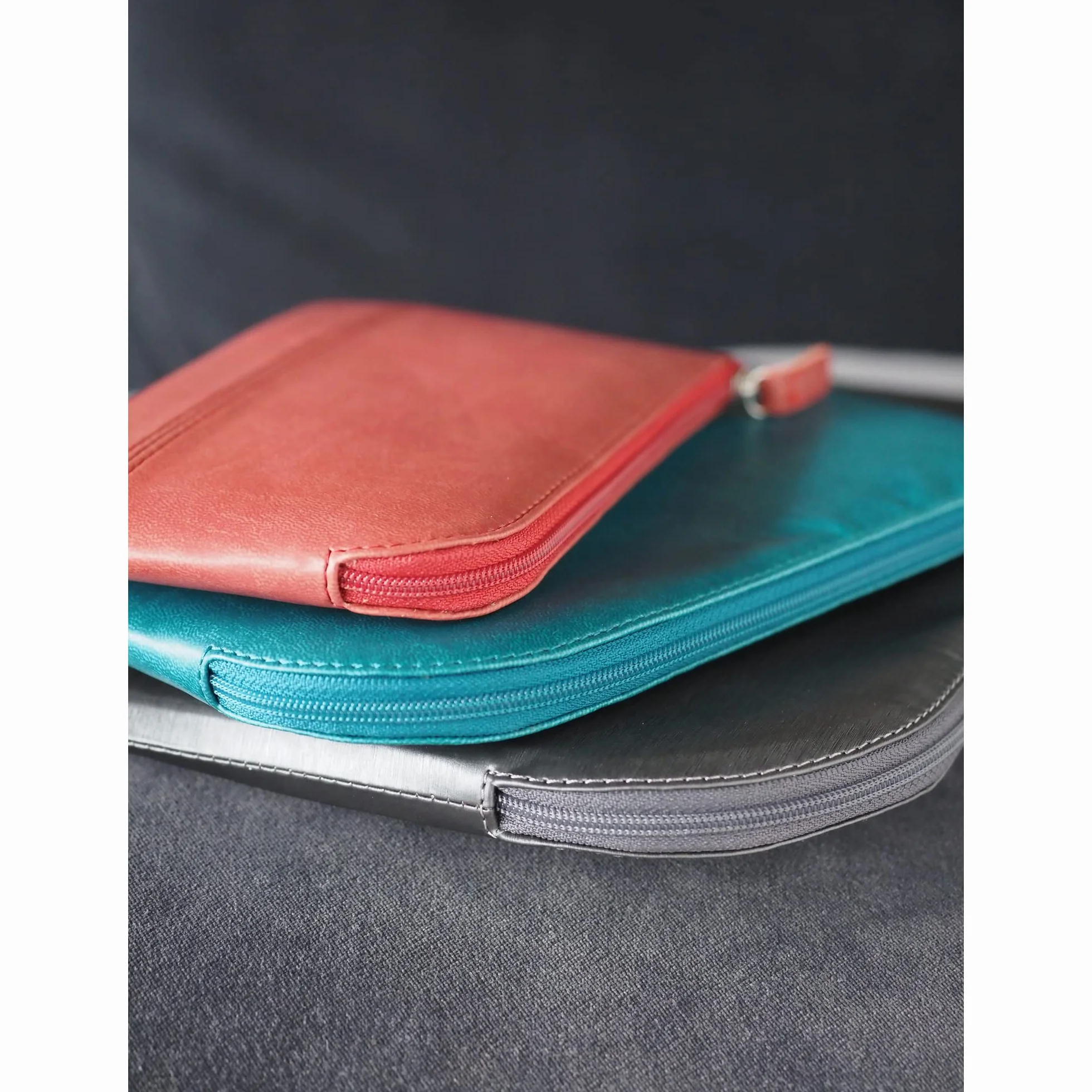 Rhodia 116534C Pochette Zippée Simili Cuir Paon Taille S 11 x 17 cm