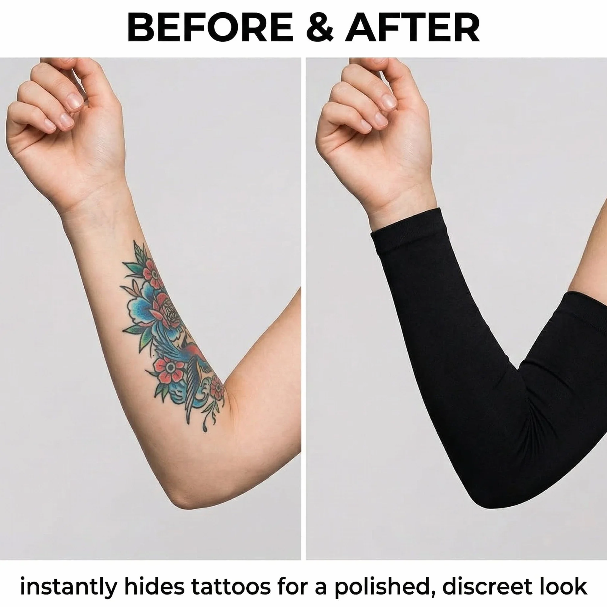 Manchons De Tatouage Pour Avant Bras En Élasthanne 2 Paires Protection Solaire