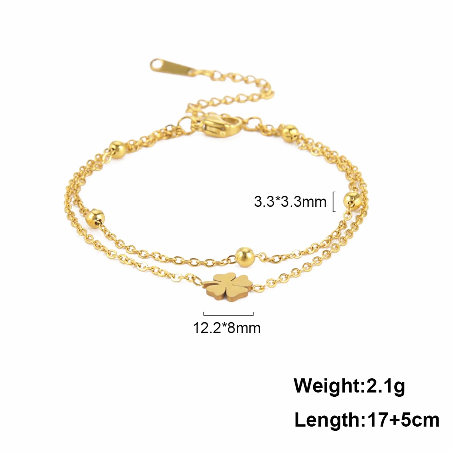 Bracelet trèfle à quatre feuilles en acier inoxydable VASSAGO pour femme