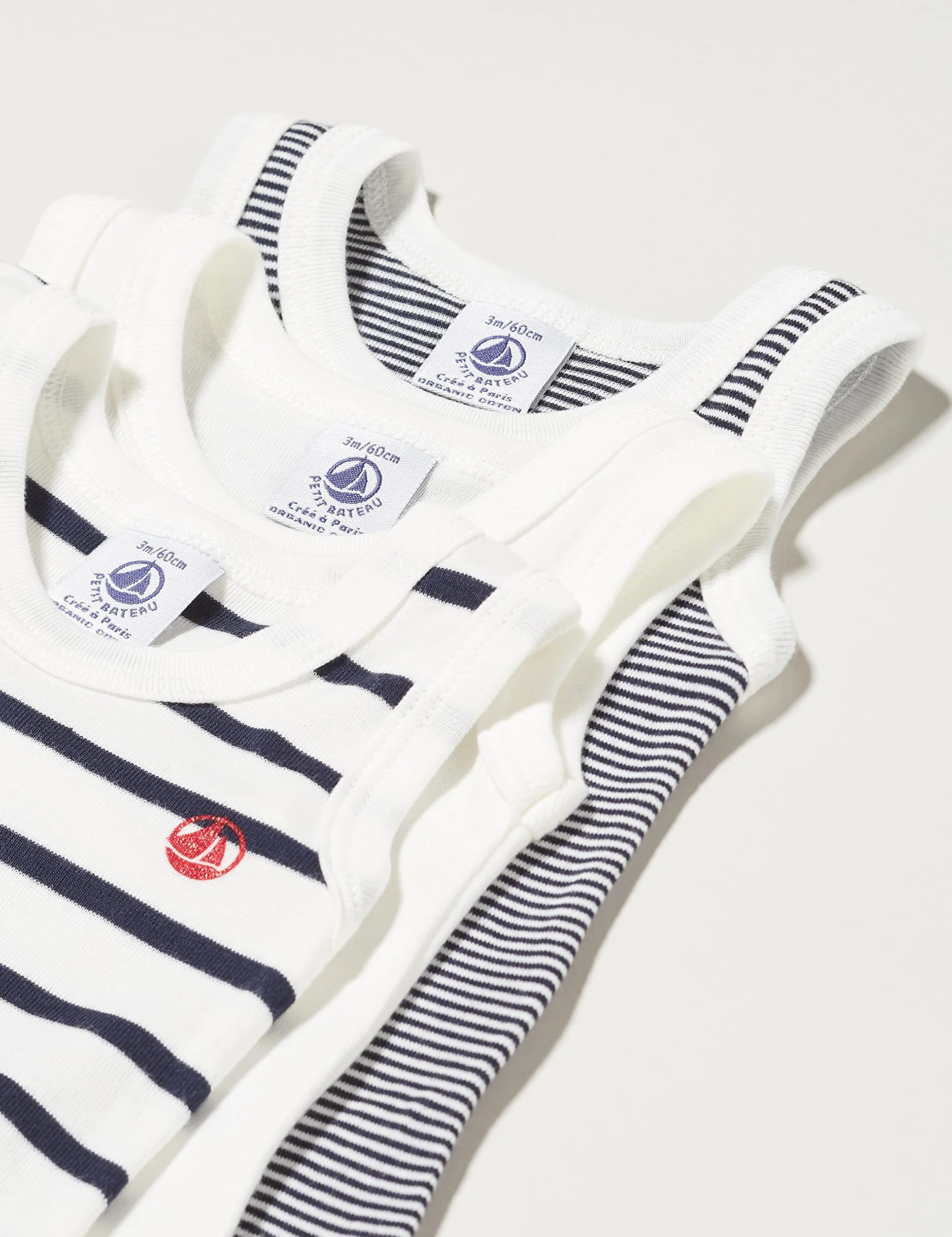 Petit Bateau Body Mixte bébé lot de 3