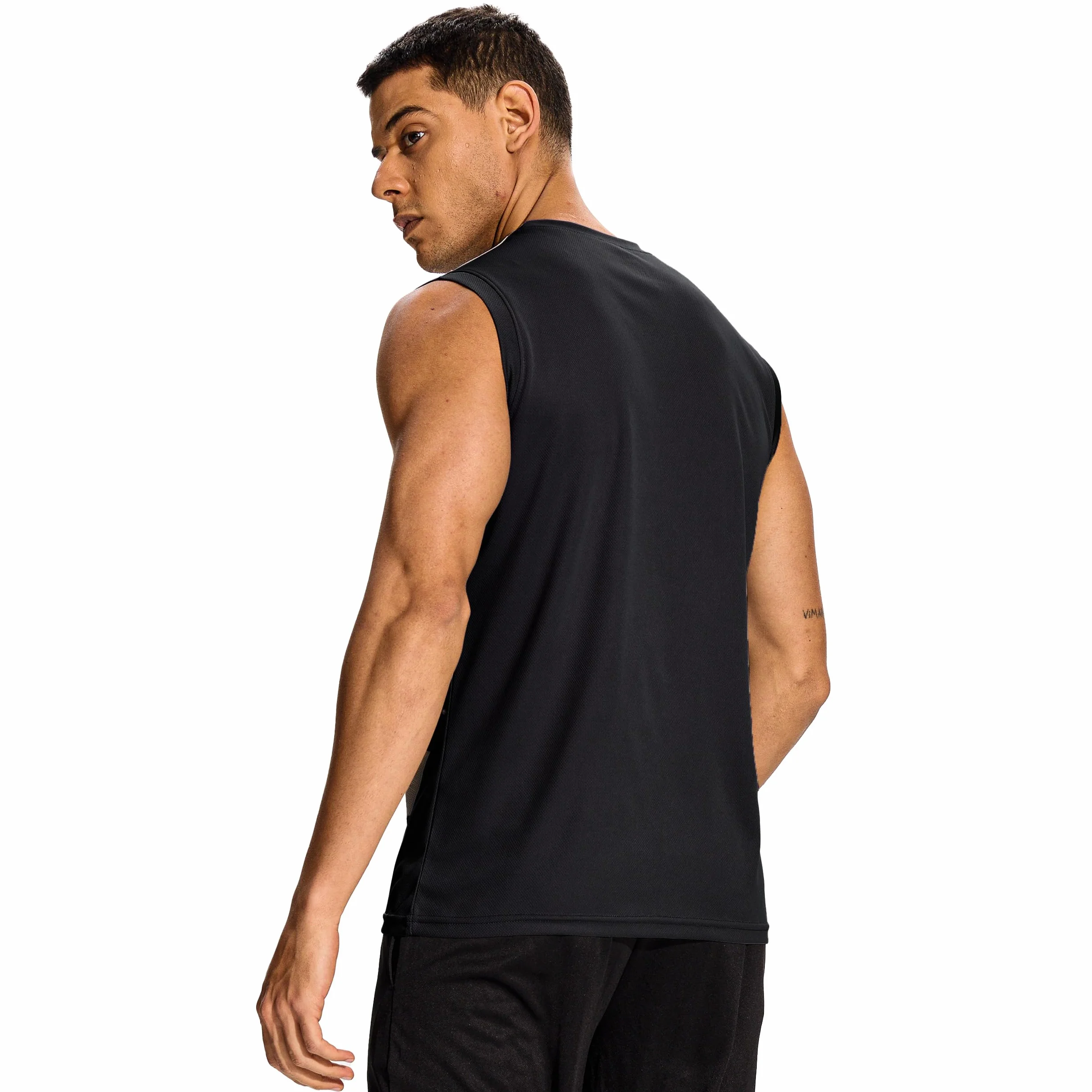 Hioutdoor Lot de 3 Canotte Sportive Uomo Senza Maniche Asciugatura Rapida Traspirante Palestra