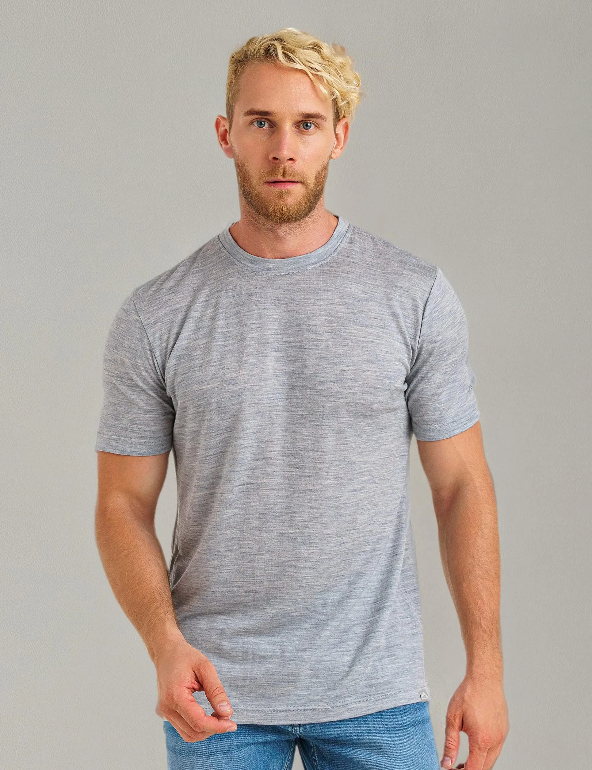 Merino.tech T Shirt Merinos Homme 100% Laine Merinos Lightweight