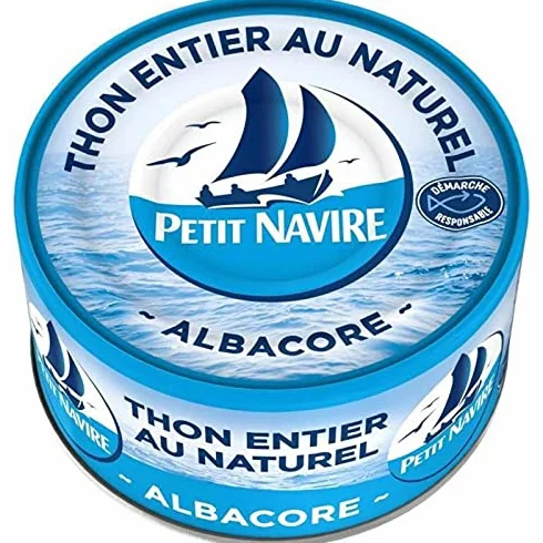 Petit Navire Thon Entier au Naturel Albacore 132g (lot de 5)