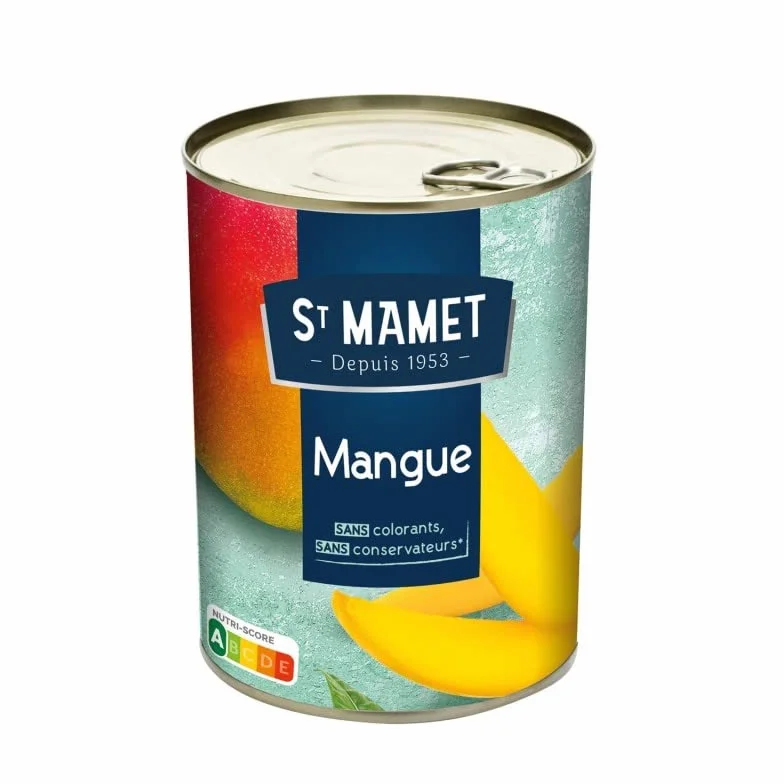 MANGUES EN TRANCHES 425G, ST MAMET, LOT DE 4