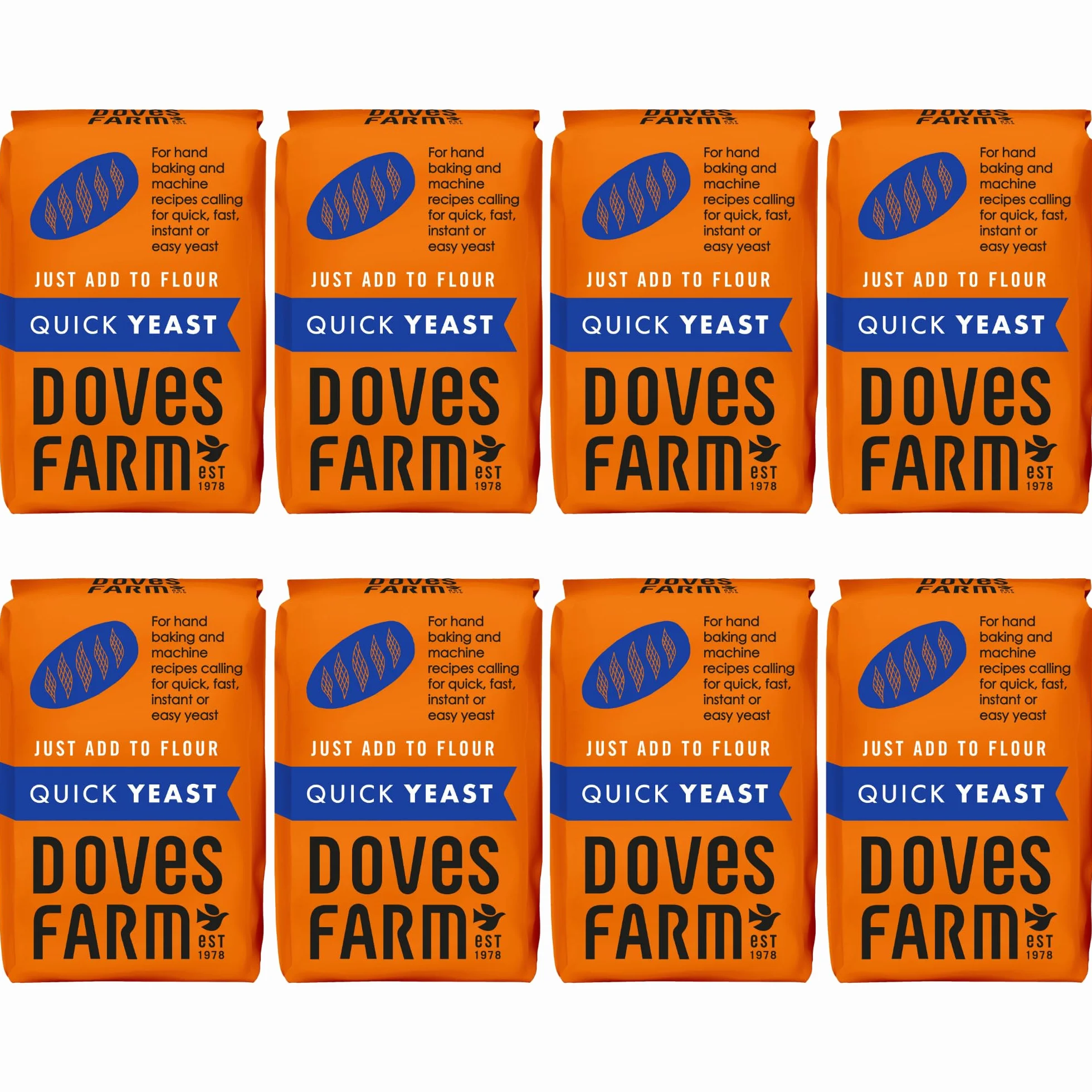 Doves Farm Quick Yeast 125 g (Pack of 8)