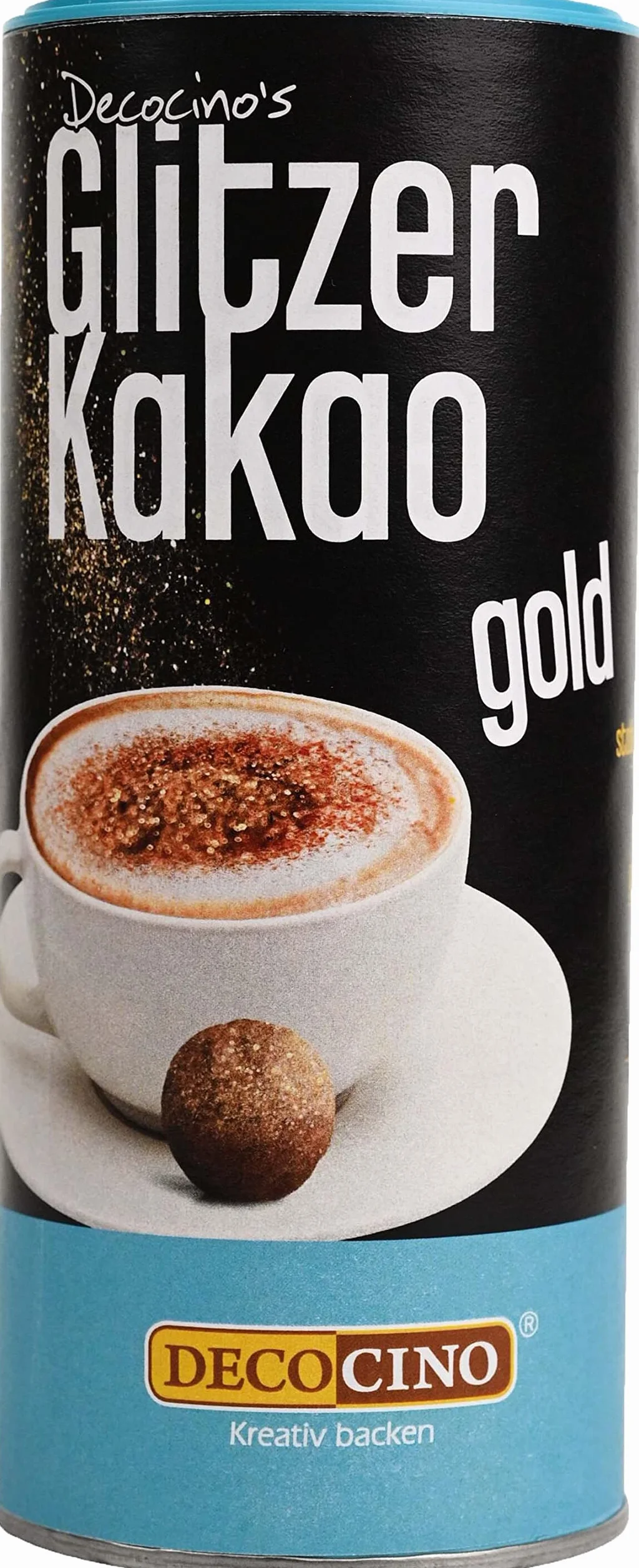 DECOCINO Paillettes de cacao doré (100 g) de poudre de cacao de qualité supérieure avec poussière de paillettes – pour décorer des gâteaux, des gâteaux, du café, du cappuccino, des chocolats, etc.