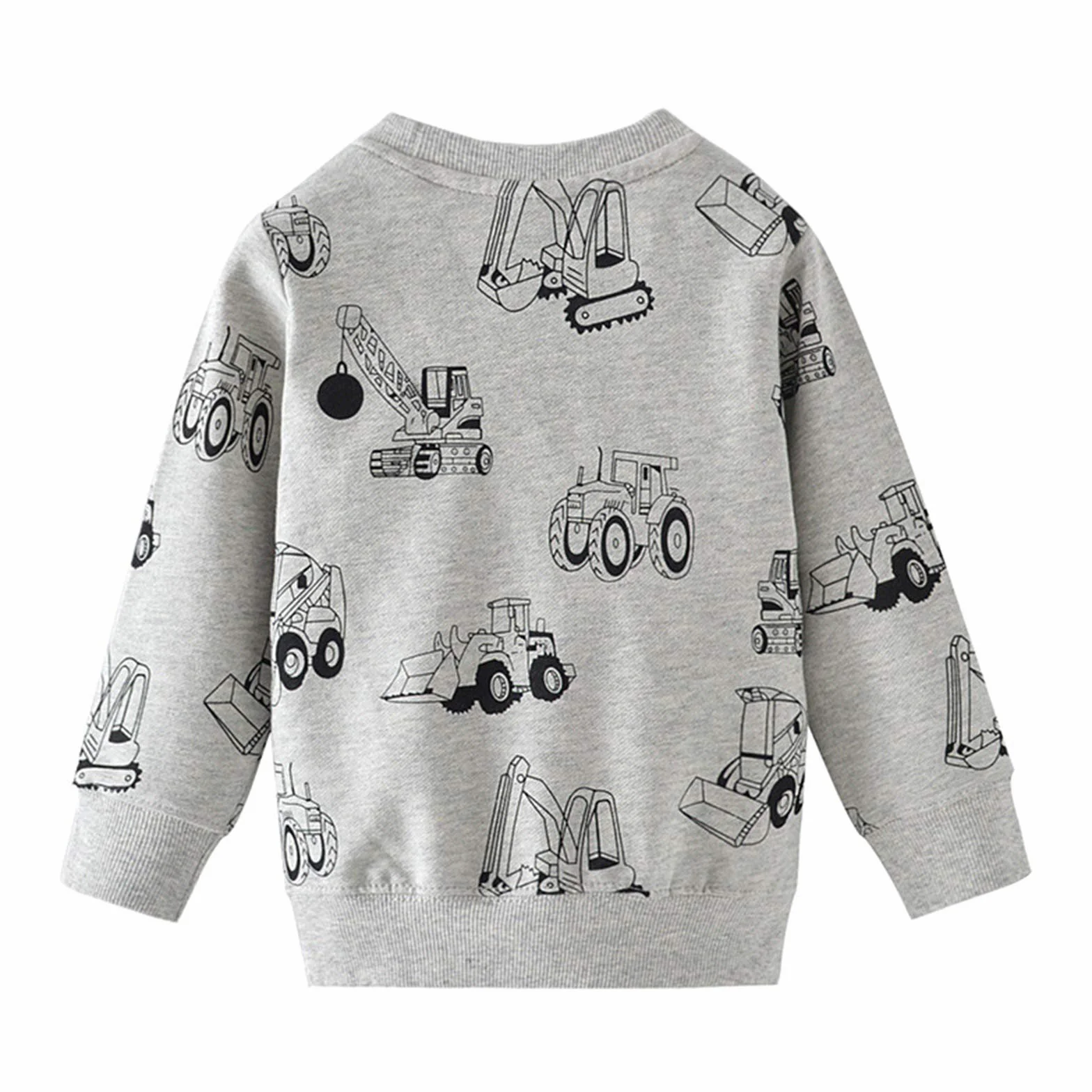 Sweat à Manches Longues Coton Dinosaure Garçons Enfants 2-7 Ans