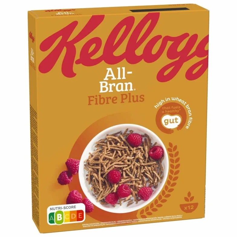 KELLOGG'S All Bran Fibre Plus - Le petit-déjeuner idéal pour un mode de vie sain et équilibré. Plein de fibres pour une journée réussie ! - Le Lot De 4