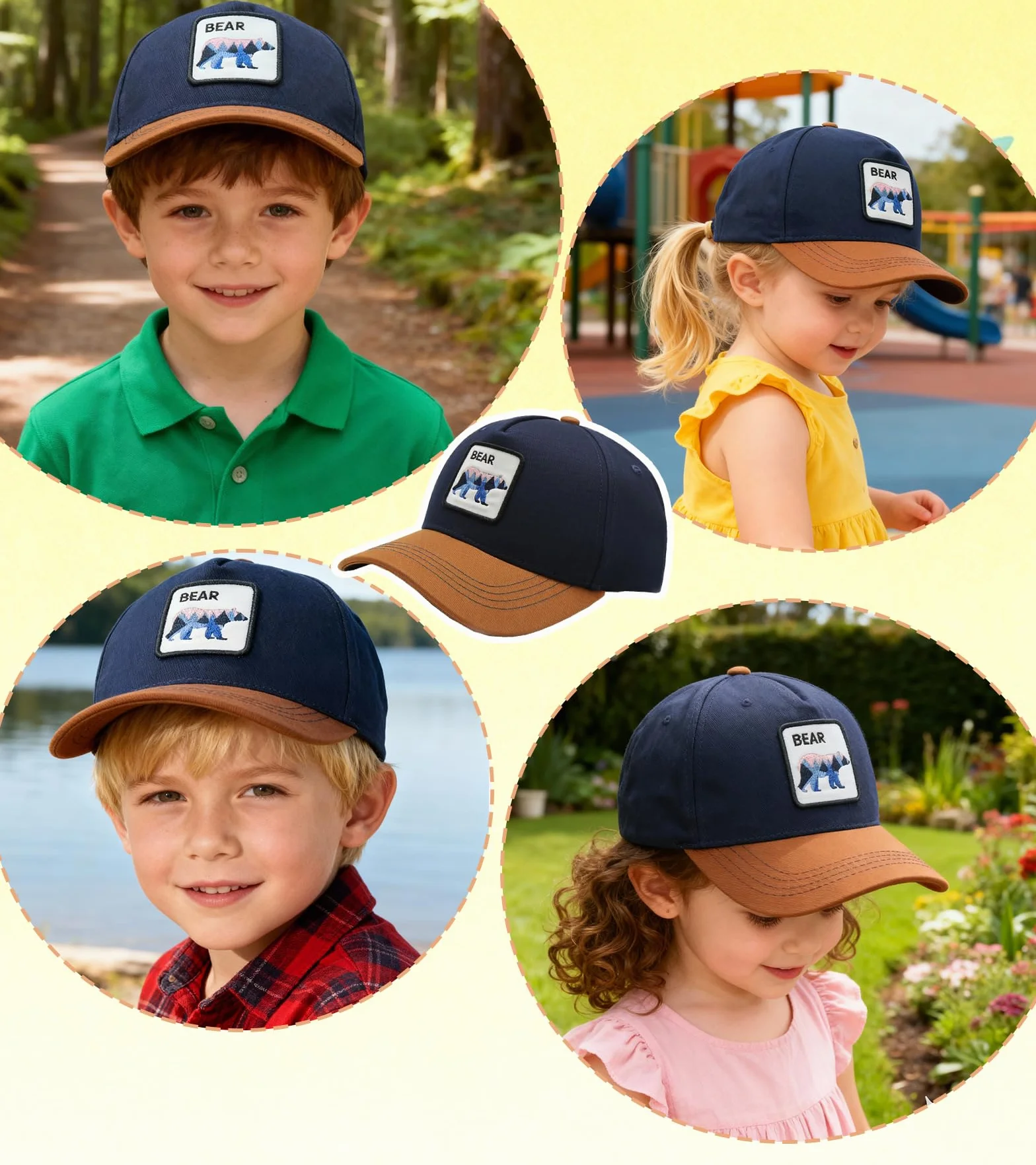 Casquette Enfant Garçon Fille Chapeau Baseball Snapback Tout-Petits 2-7 Ans