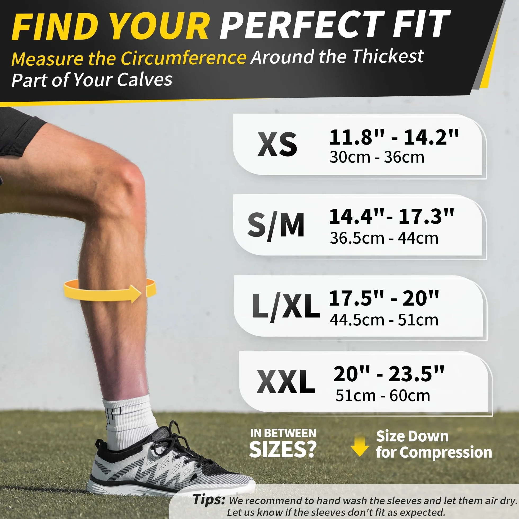 CAMBIVO Bas de Contention Femme Homme, Chaussettes de Compression Mollet x2 avec Stabilisateurs Latéraux