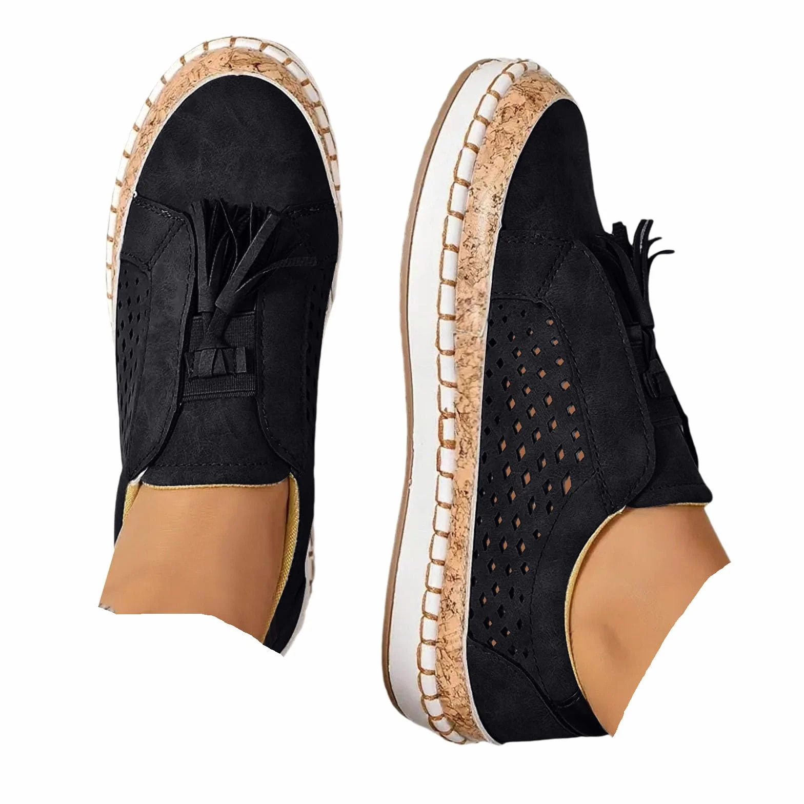 Chaussures de skateboard en cuir pour femme avec sangle réglable résistantes à l'abrasion