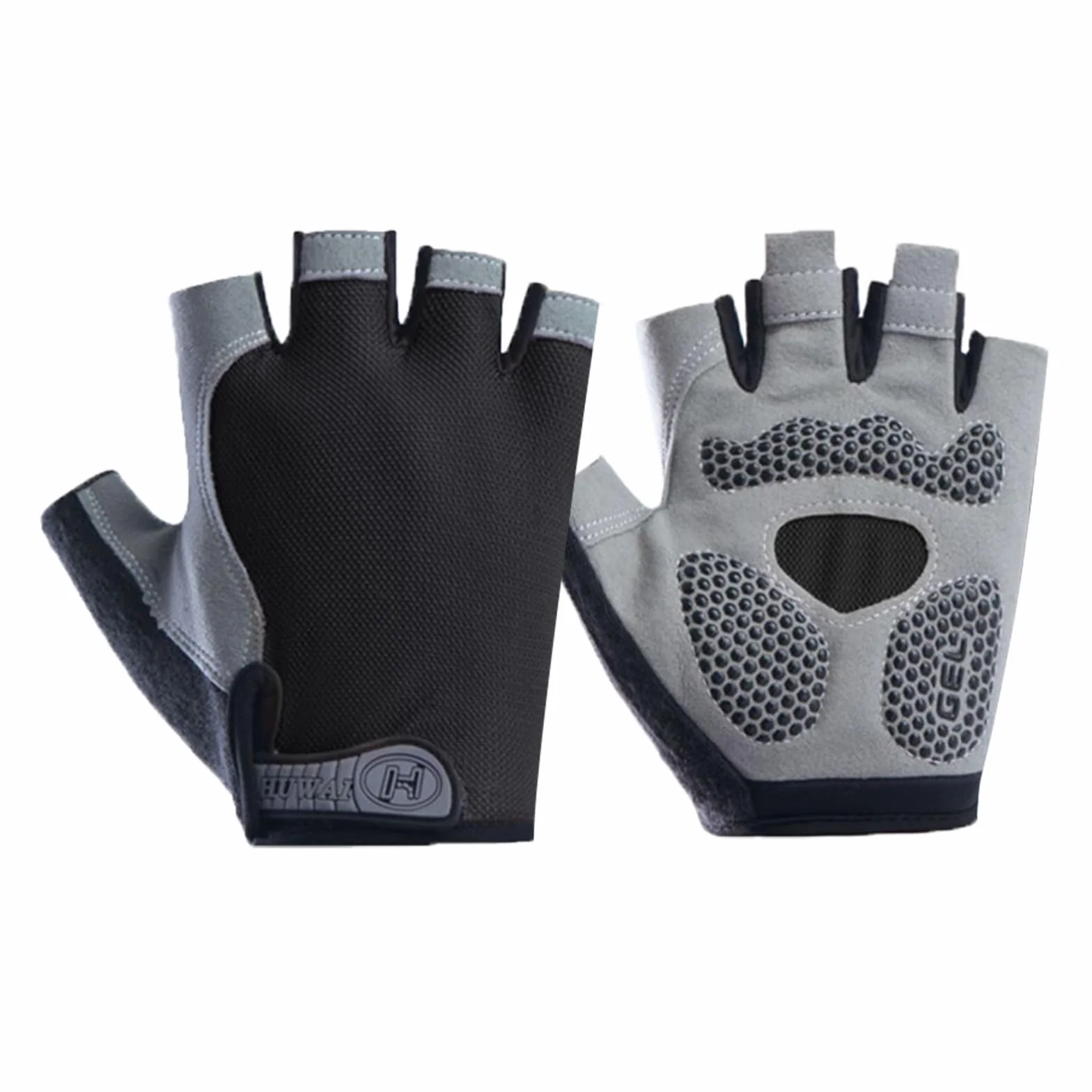 Gants Cyclisme Demi-Doigts, Protection Paume Silicone, Antidérapants Absorbant Chocs Respirant pour VTT Gym