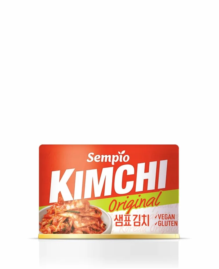 Kimchi en Conserve de Sempio (Original, 160g x 12) - Chou Napa coréen authentique en conserve. Végétalien, Non-OGM