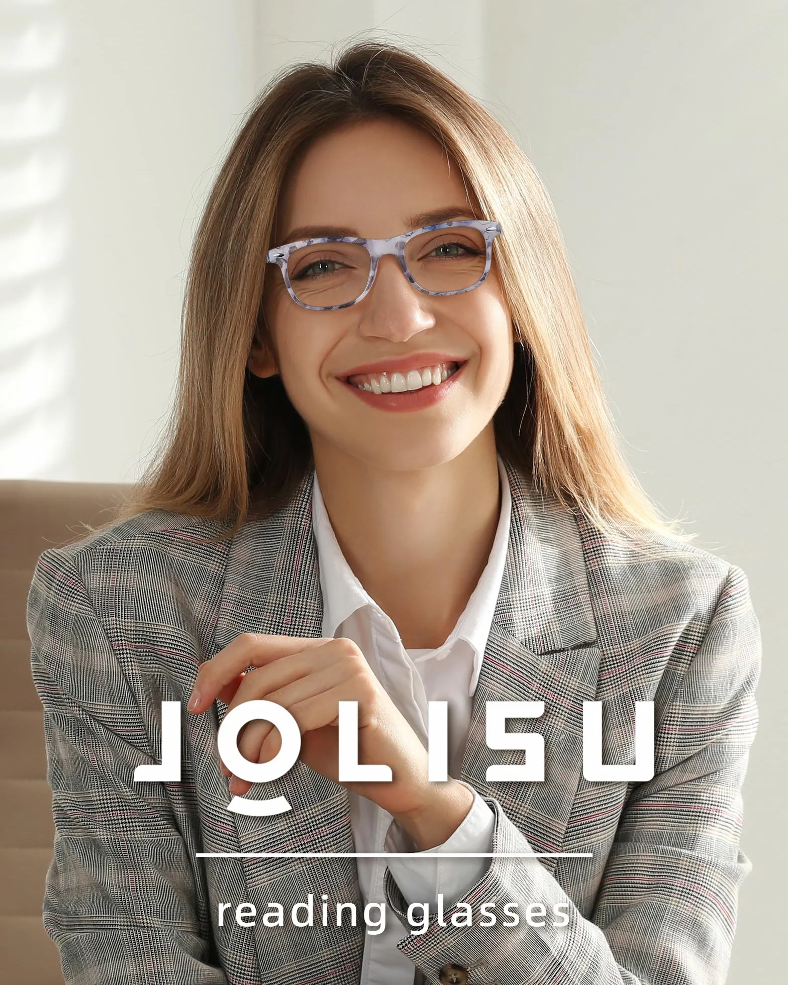 JOLISU Lot de 5 lunettes de lecture bloquant la lumière bleue avec charnières à ressort