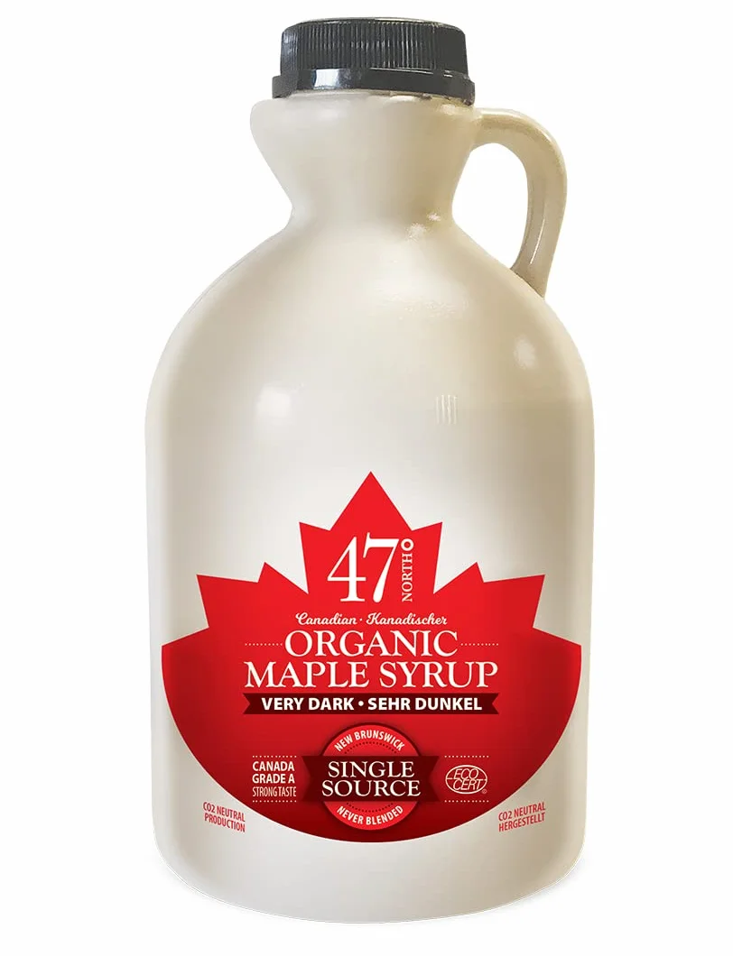 47 North Sirop d'érable biologique canadien, Single Source, Grade A, (Very Dark, 1000ml)