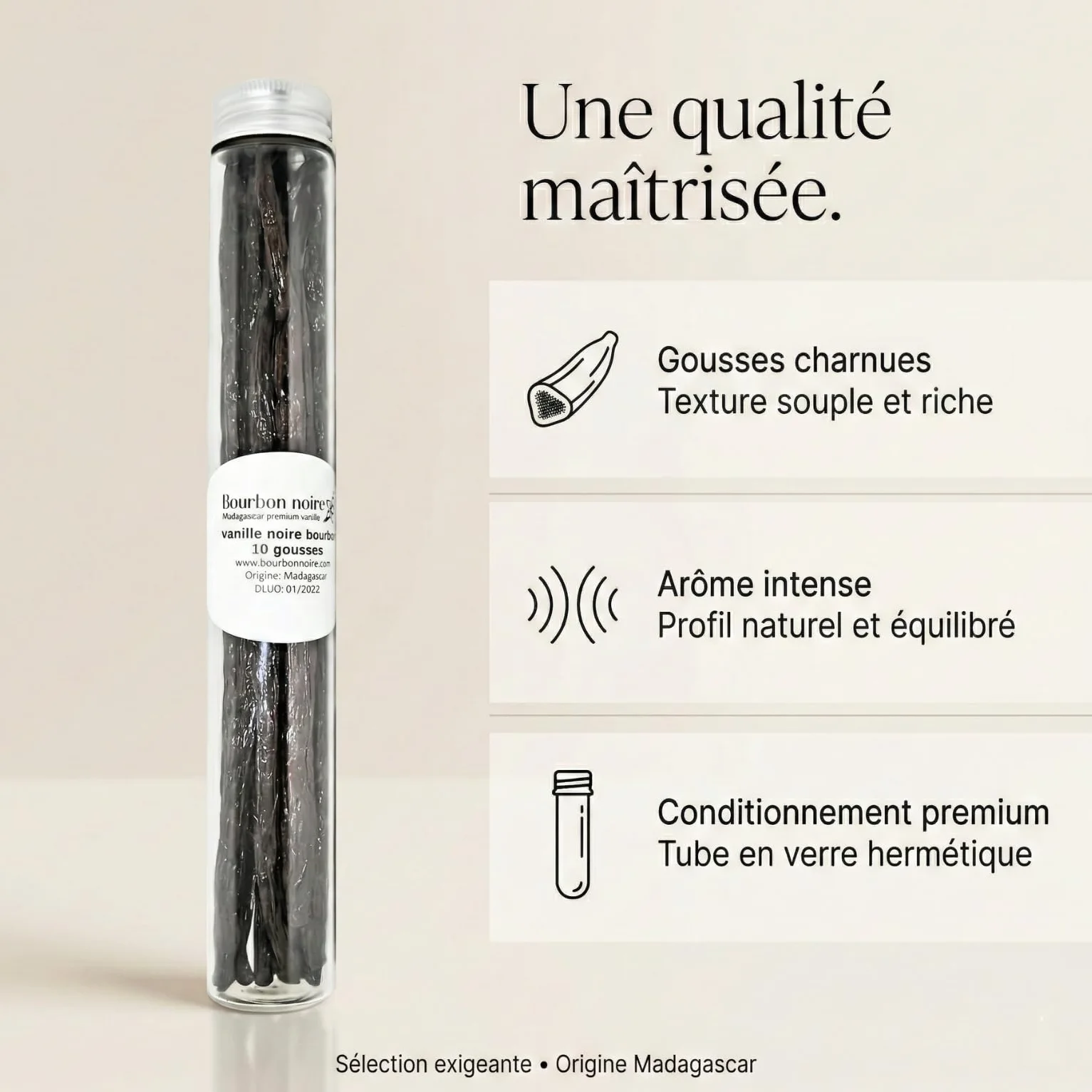 10 gousses Tube - pâtisserie 19 cm