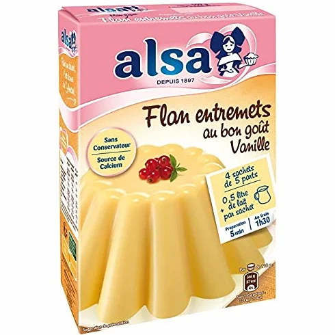 ALSA - Préparation Flan Entremets Vanille 192G - Lot De 2