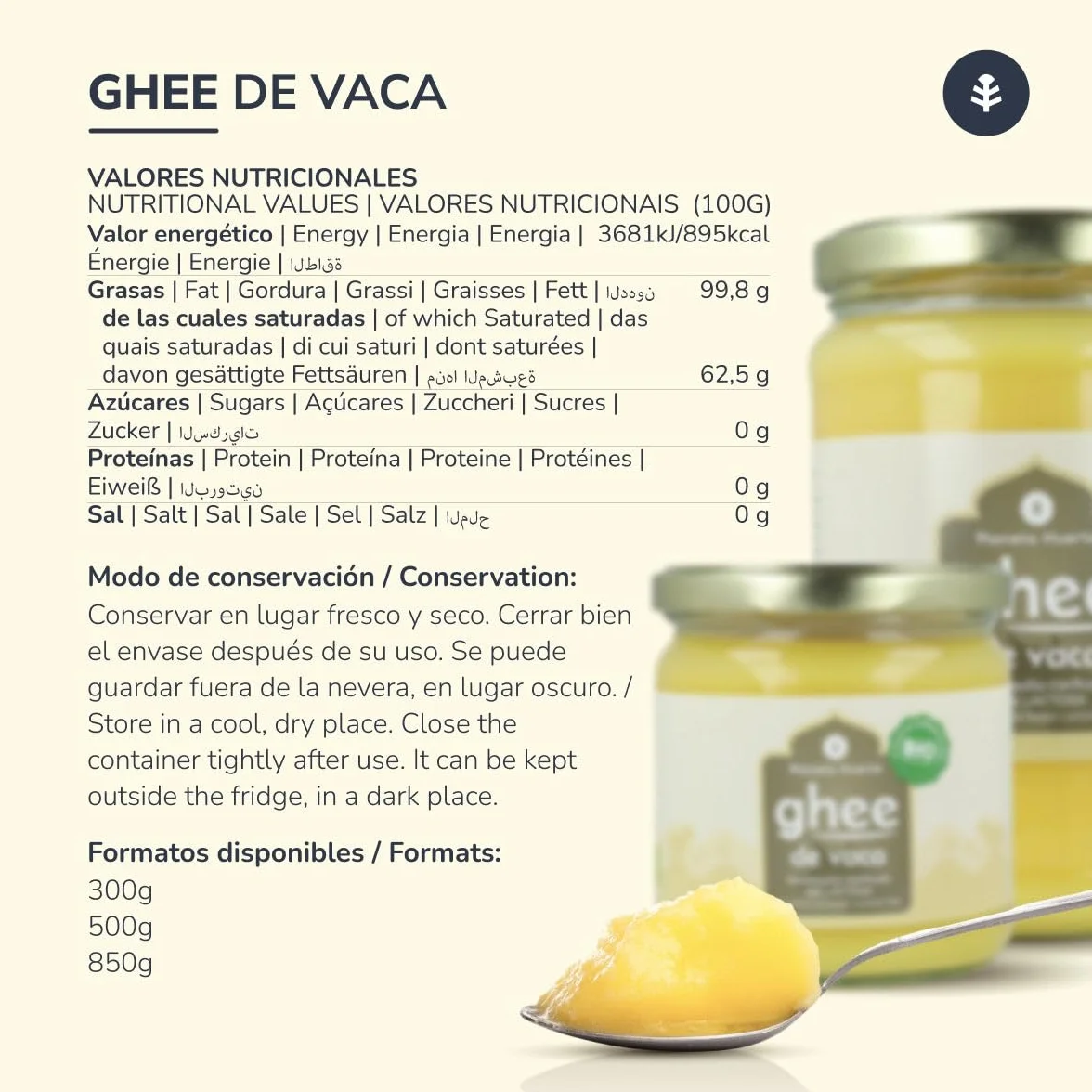 Planète potager | Lot de 3 beurres clarifiés ghee 500 g – Beurre clarifié bio sans lactose ni caséine, idéal pour cuisiner, régime céto, paléo et ayurveda, goût doux et texture crémeuse