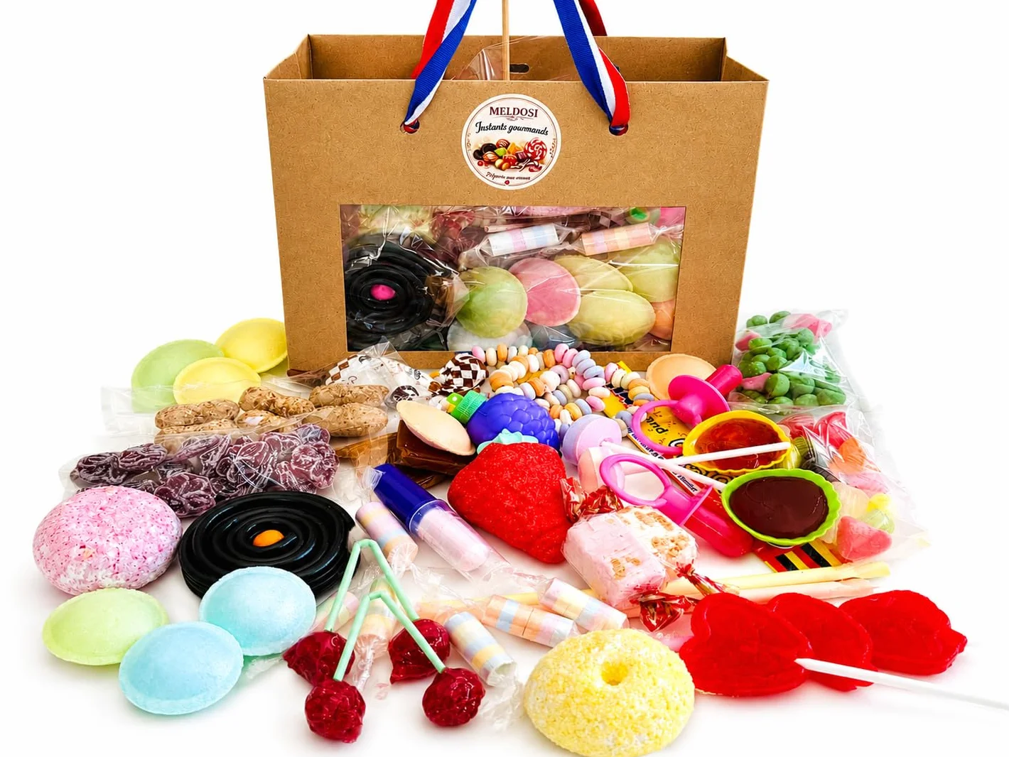 Bonbons Rétro Assortiment Coffret Confiseries Vintage Variés Sac Cadeau Gourmand